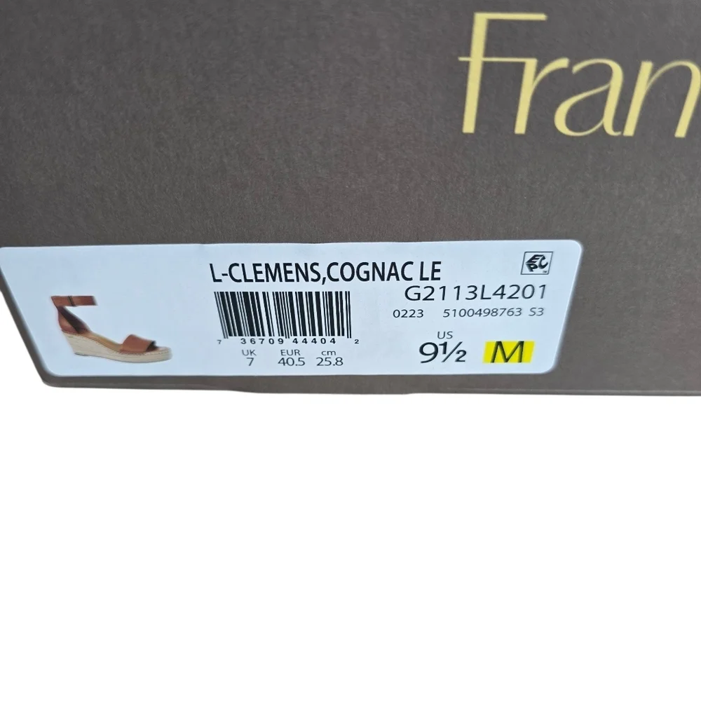 NIB Franco Sarto Clemens Raffia Espadrille Wedge Sandal, Size 9.5 (M)